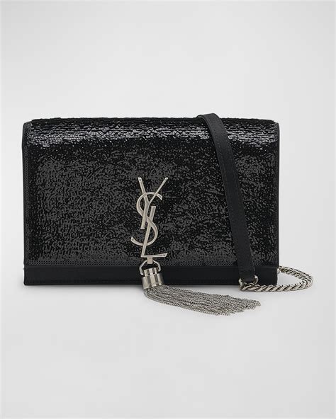 ysl kate tassel chain wallet|Saint Laurent Kate Mini Tassel YSL Wallet on Chain in Sequins.